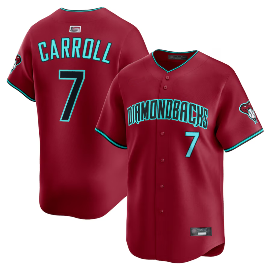 STECN A.Diamondbacks #7 Corbin Carroll Player Red Alternate Limited Personalized Stitched Jerseys