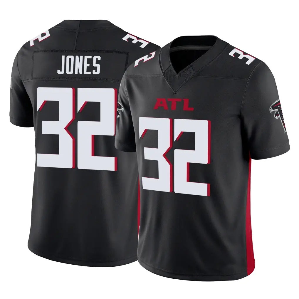 A.Falcons #32 Cash Jones Player Black Vapor F.U.S.E. Limited Home Game STECN Stitched Jerseys