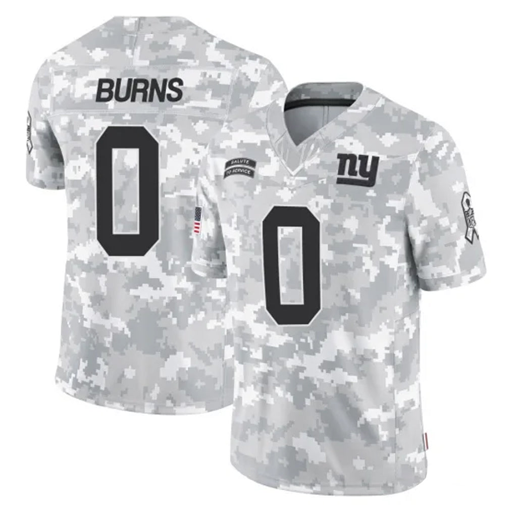 NY.Giants #0 Brian Burns Player Arctic Camo Salute To Service Limited Game STECN Stitched Jerseys