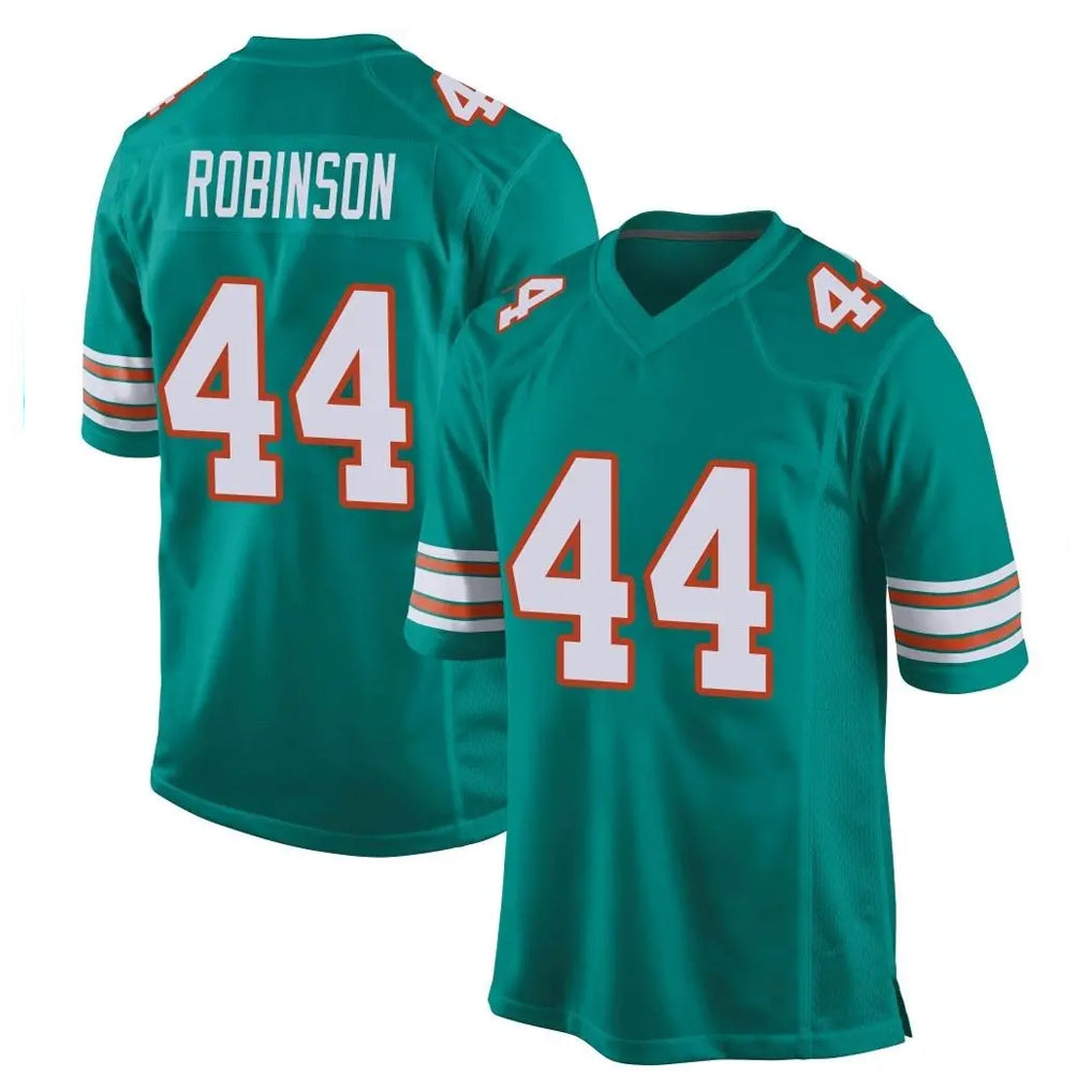 M.Dolphins #44 Chop Robinson Player Aqua Alternate Home Game STECN Stitched Jerseys