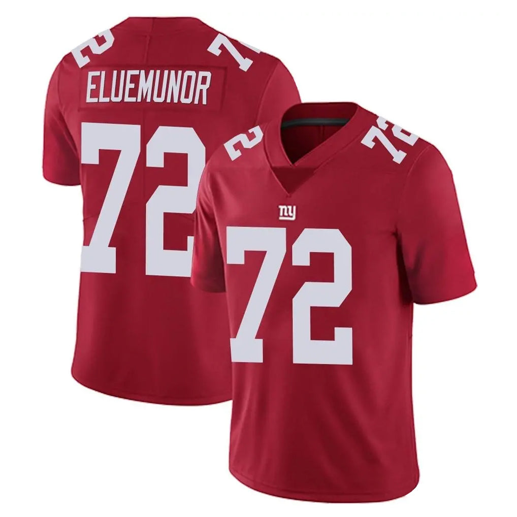 NY.Giants #72 Jermaine Eluemunor Player Red Limited Vapor Untouchable Home Game STECN Stitched Jerseys