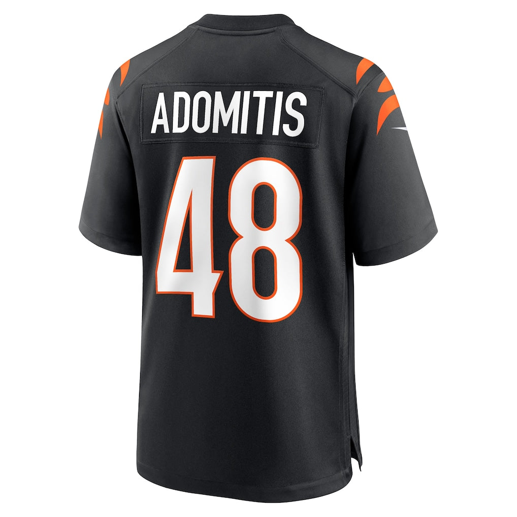 STECN C.Bengals #48 Cal Adomitis Black Player Game Jersey
