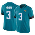 J.Jaguars #3 Jakobi Meyers Player Teal Vapor F.U.S.E. Limited Home Game STECN Stitched Jerseys