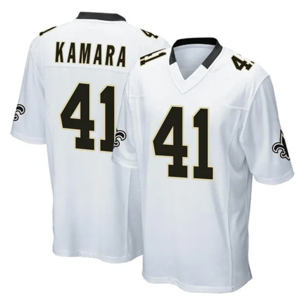 NO.Saints #41 Alvin Kamara Player White Home Game STECN Stitched Jerseys