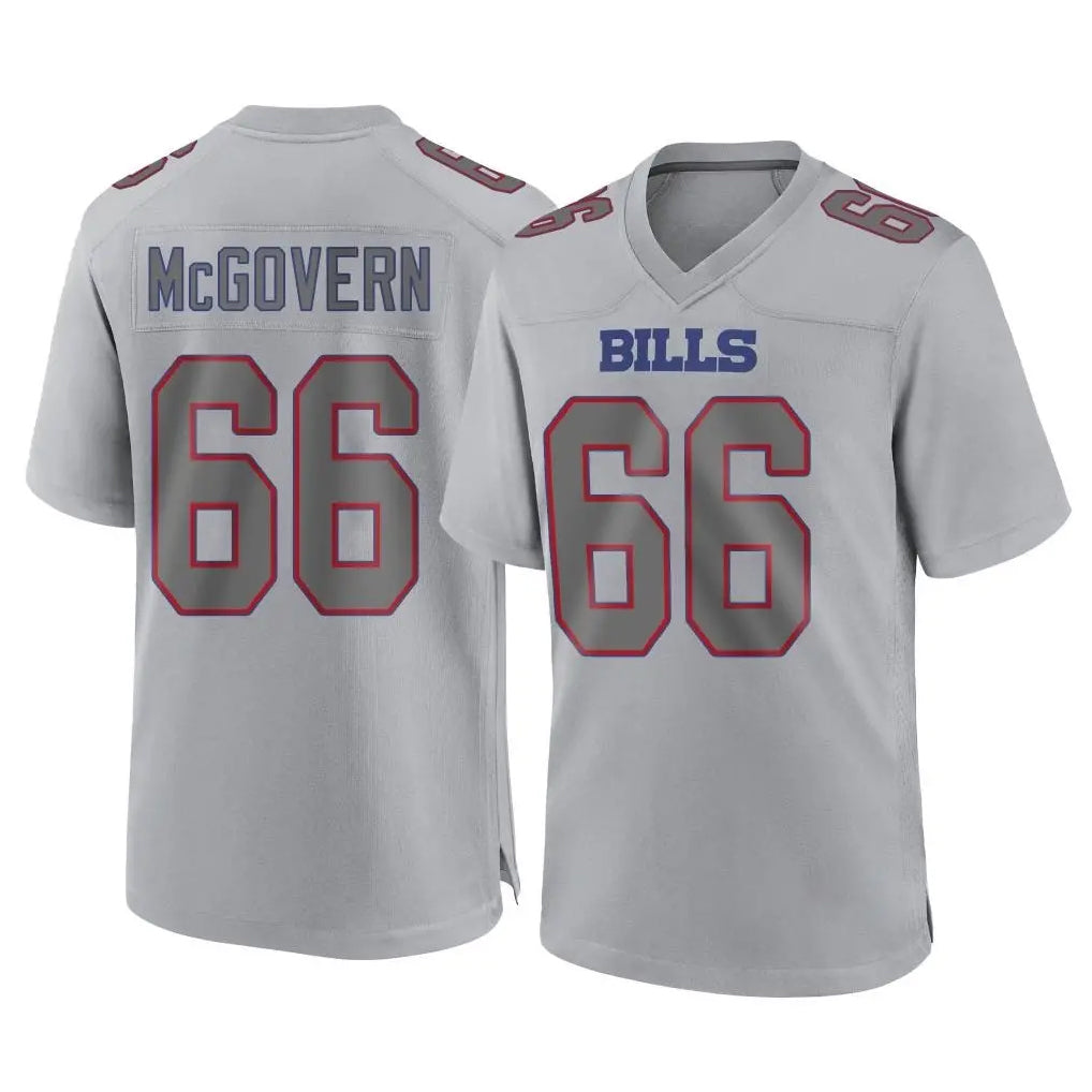 B.Bills #66 Connor McGovern Player Gray Home Game STECN Stitched Jerseys