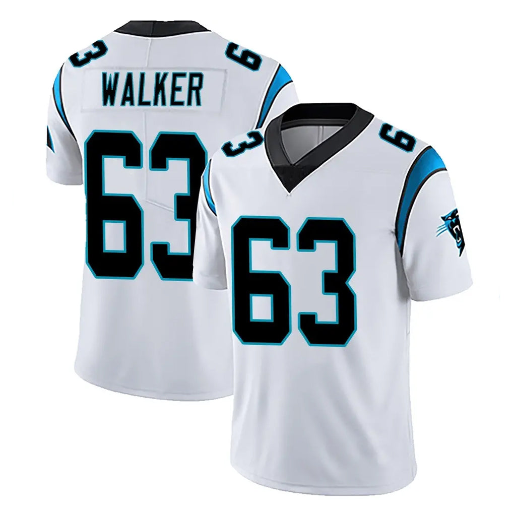 C.Panthers #63 Rasheed Walker Player White Vapor Untouchable Limited Game STECN Stitched Jerseys