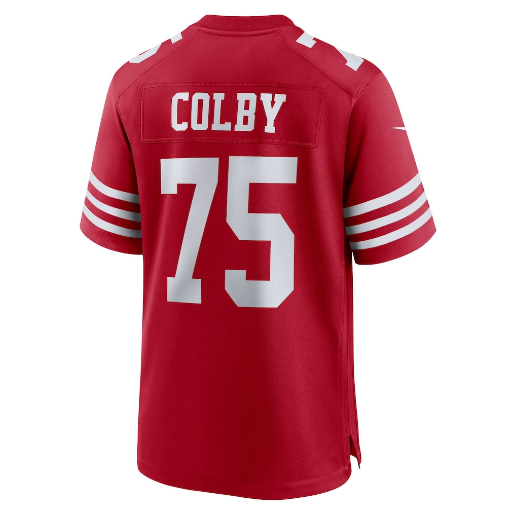 STECN SF.49ers #75 Connor Colby Scarlet Team Game Jersey