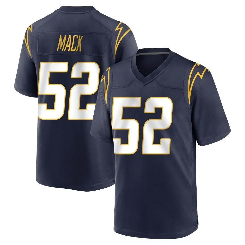 LA.Chargers #52 Khalil Mack Player Navy Home Game STECN Stitched Jerseys
