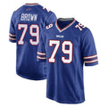 B.Bills #79 Spencer Brown Player Royal Home Game STECN Stitched Jerseys