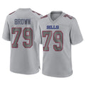 B.Bills #79 Spencer Brown Player Gray Home Game STECN Stitched Jerseys
