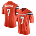 C.Browns #7 Tyson Campbell Player Orange Home Game STECN Stitched Jerseys