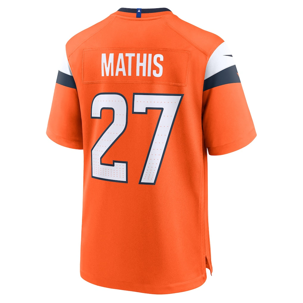 STECN D.Broncos #27 Damarri Mathis Orange Team Game Jersey