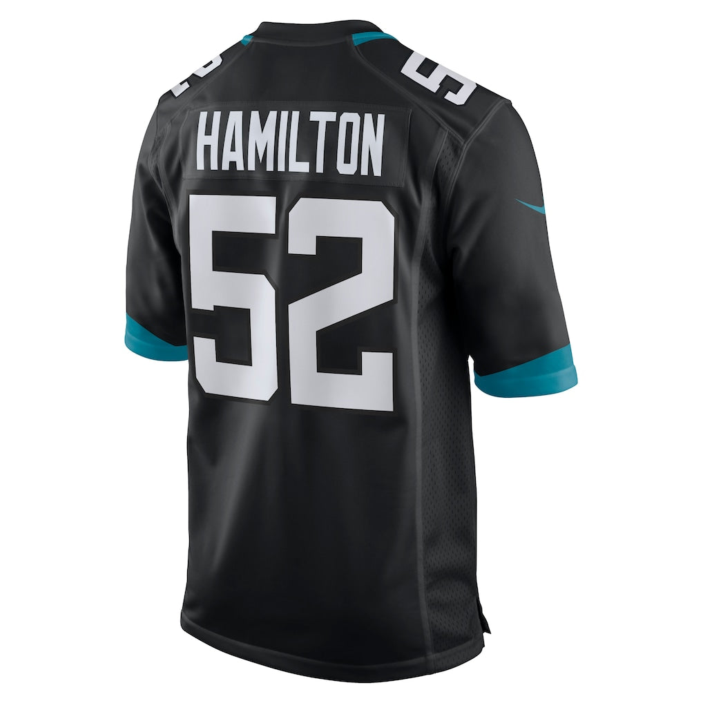 STECN J.Jaguars #52 DaVon Hamilton Black Game Jersey