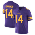 M.Vikings #14 Jauan Jennings Player Purple Limited Color Rush Home Game STECN Stitched Jerseys