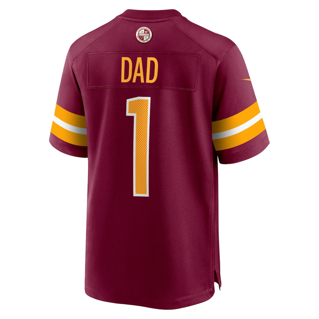 STECN W.Commanders #1 Dad Burgundy Game Jersey