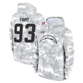 LA.Chargers #93 Teair Tart Player Arctic Camo Salute to Service Hoodies Limited Game STECN Stitched Jerseys