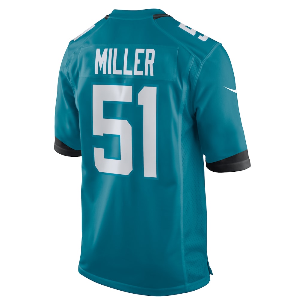 STECN J.Jaguars #51 Ventrell Miller Teal Game Jersey