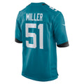 STECN J.Jaguars #51 Ventrell Miller Teal Game Jersey
