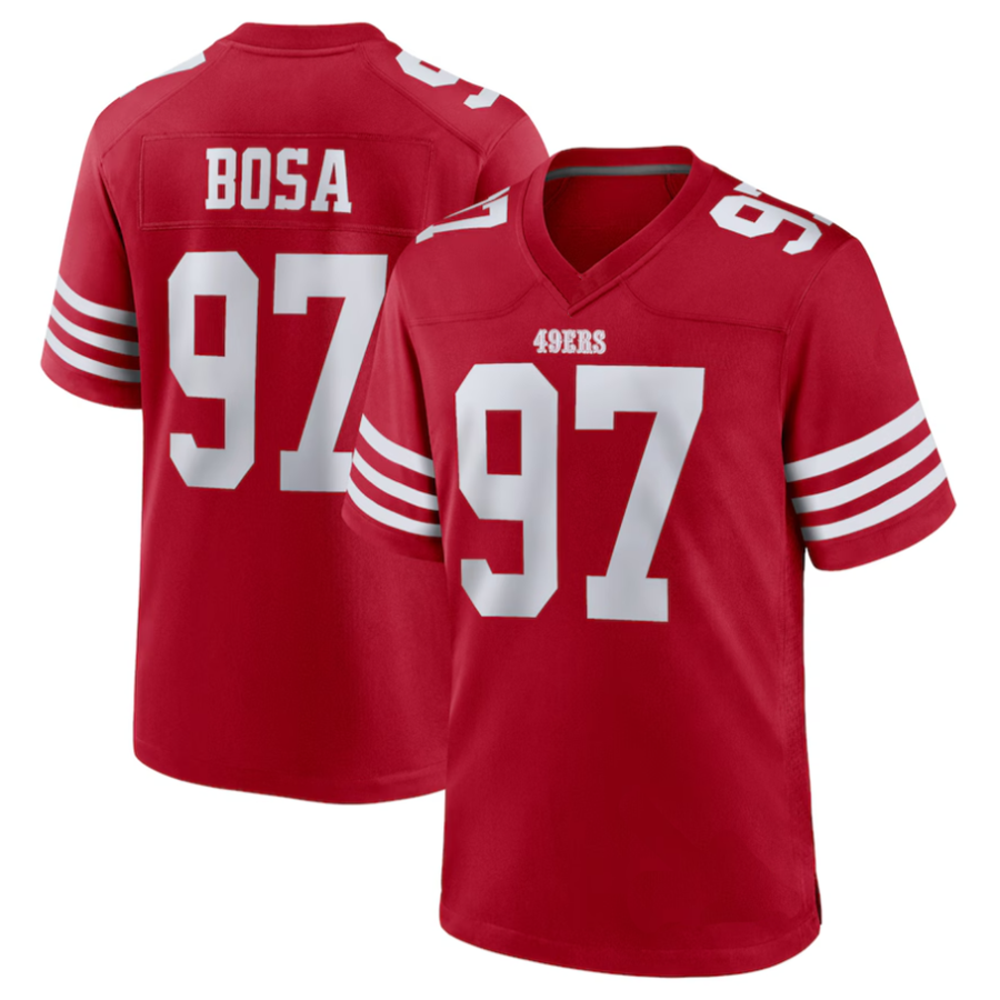 STECN SF.49ers #97 Nick Bosa Player Scarlet Player Game Stitched Jerseys