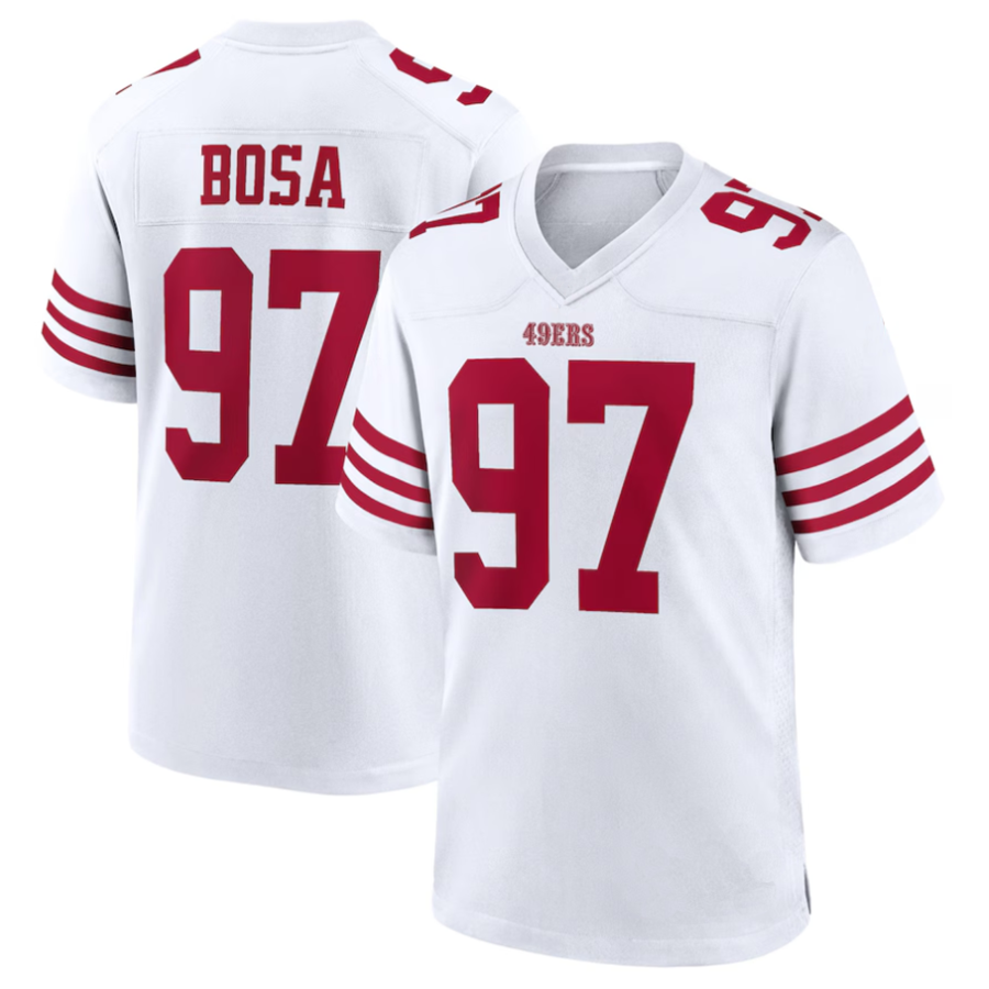 STECN SF.49ers #97 Nick Bosa Player White Game Stitched Jerseys