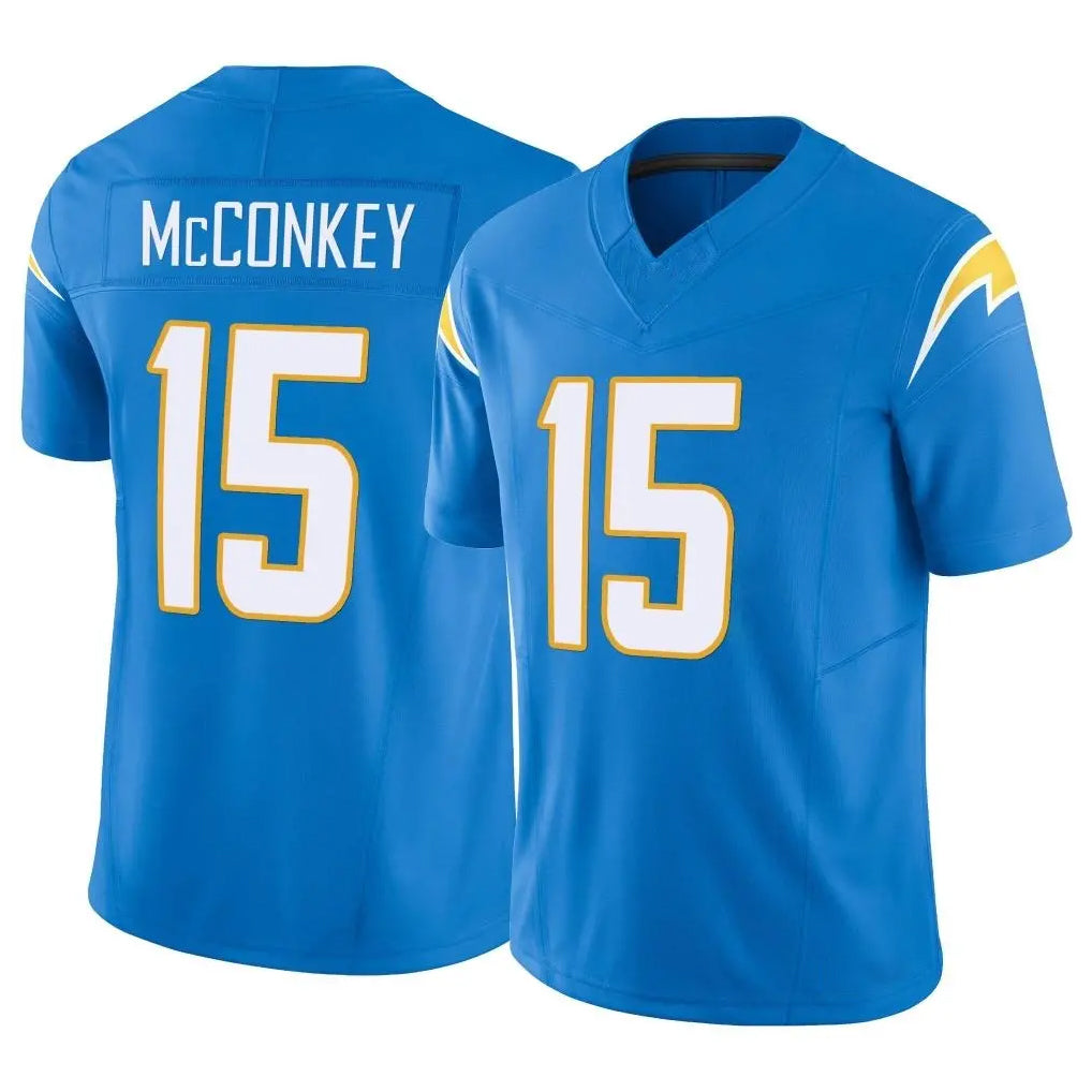 LA.Chargers #15 Ladd McConkey Player Blue Limited Vapor F.U.S.E. Home Game STECN Stitched Jerseys