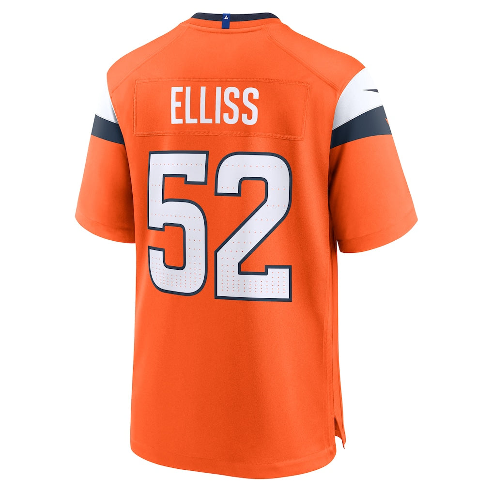 STECN D.Broncos #52 Jonah Elliss Orange Team Game Jersey