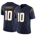 LA.Chargers #10 Justin Herbert Player Navy Limited Vapor F.U.S.E. Home Game STECN Stitched Jerseys