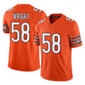 C.Bears #58 Darnell Wright Player Orange Vapor F.U.S.E. Limited Home Game STECN Stitched Jerseys