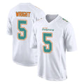M.Dolphins #5 Jaylen Wright Player White Fashion Home Game STECN Stitched Jerseys