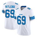 D.Lions #69 Tate Ratledge Player White Limited Vapor F.U.S.E. Alternate Home Game STECN Stitched Jerseys