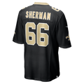 STECN NO.Saints #66 William Sherman Black Team Game Jersey