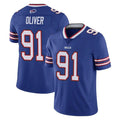 B.Bills #91 Ed Oliver Player Royal Vapor Untouchable Limited STECN Stitched Jerseys