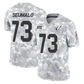 A.Cardinals #73 Isaac Seumalo Player Arctic Camo Limited Salute To Service Home Game STECN Stitched Jerseys