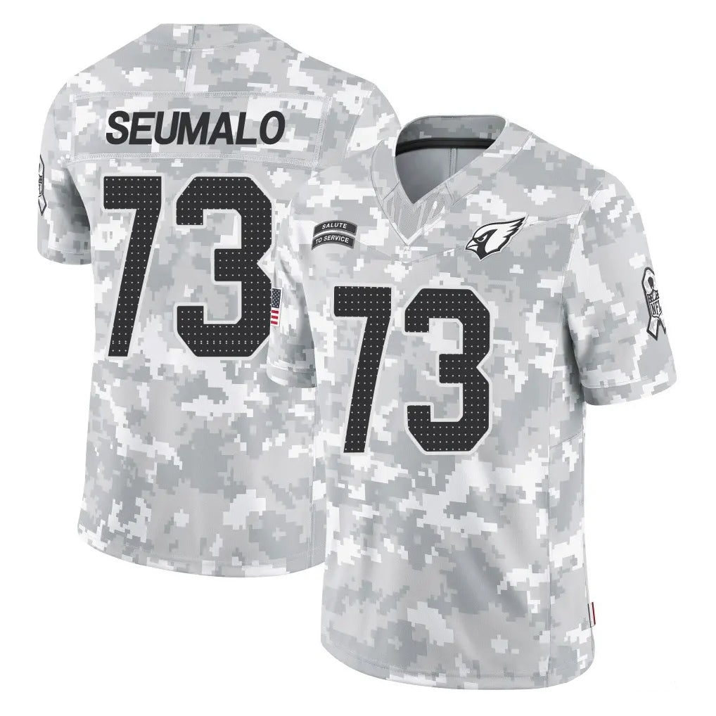 A.Cardinals #73 Isaac Seumalo Player Arctic Camo Limited Salute To Service Home Game STECN Stitched Jerseys