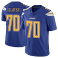LA.Chargers #70 Rashawn Slater Player Royal Limited Color Rush Vapor Untouchable Home Game STECN Stitched Jerseys
