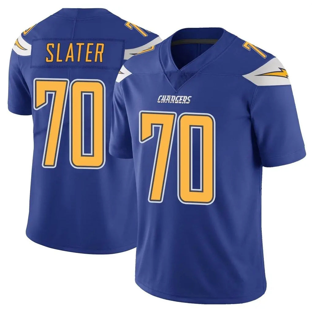 LA.Chargers #70 Rashawn Slater Player Royal Limited Color Rush Vapor Untouchable Home Game STECN Stitched Jerseys