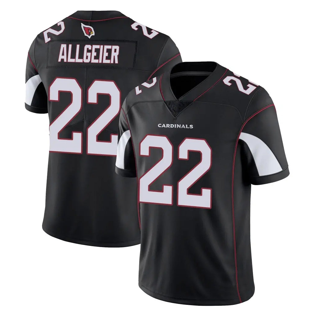 A.Cardinals #22 Tyler Allgeier Player Black Vapor Limited Home Game STECN Stitched Jerseys