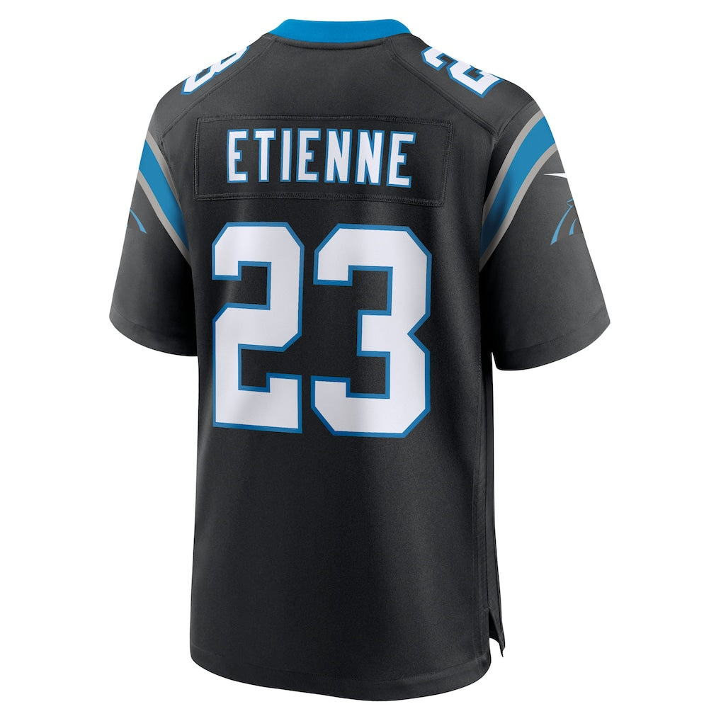 STECN C.Panthers #23 Trevor Etienne Black Team Game Jersey