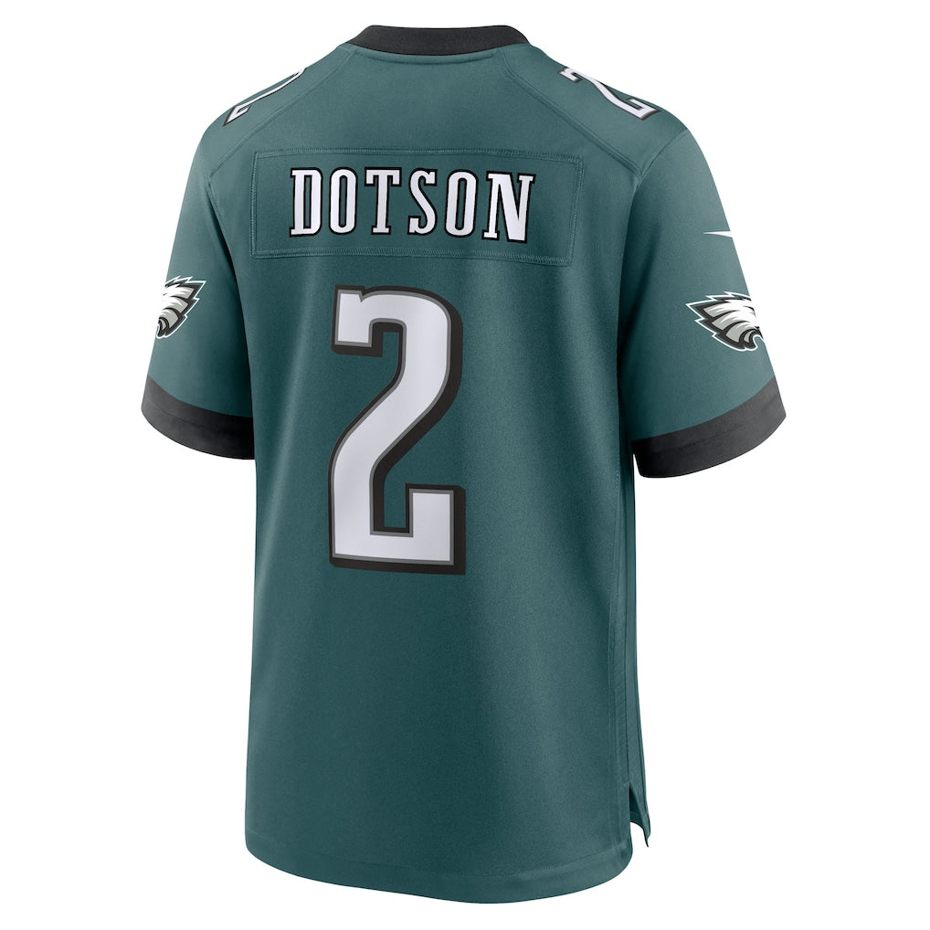 STECN P.Eagles #2 Jahan Dotson Midnight Green Team Game Jersey