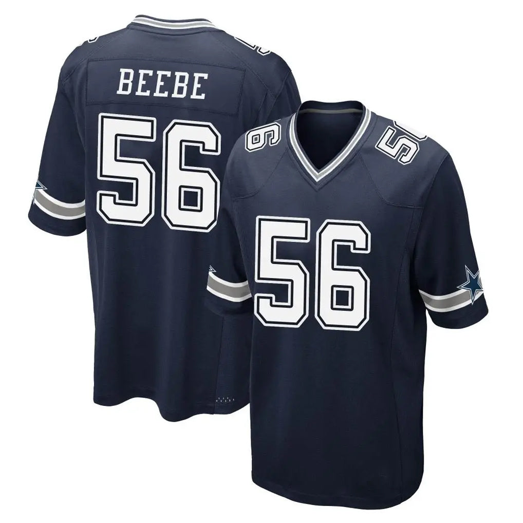 D.Cowboys #56 Cooper Beebe Player Navy Home Game STECN Stitched Jerseys