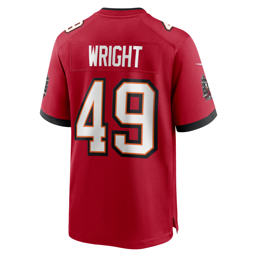 STECN TB.Buccaneers #49 Owen Wright Red Team Game Jersey