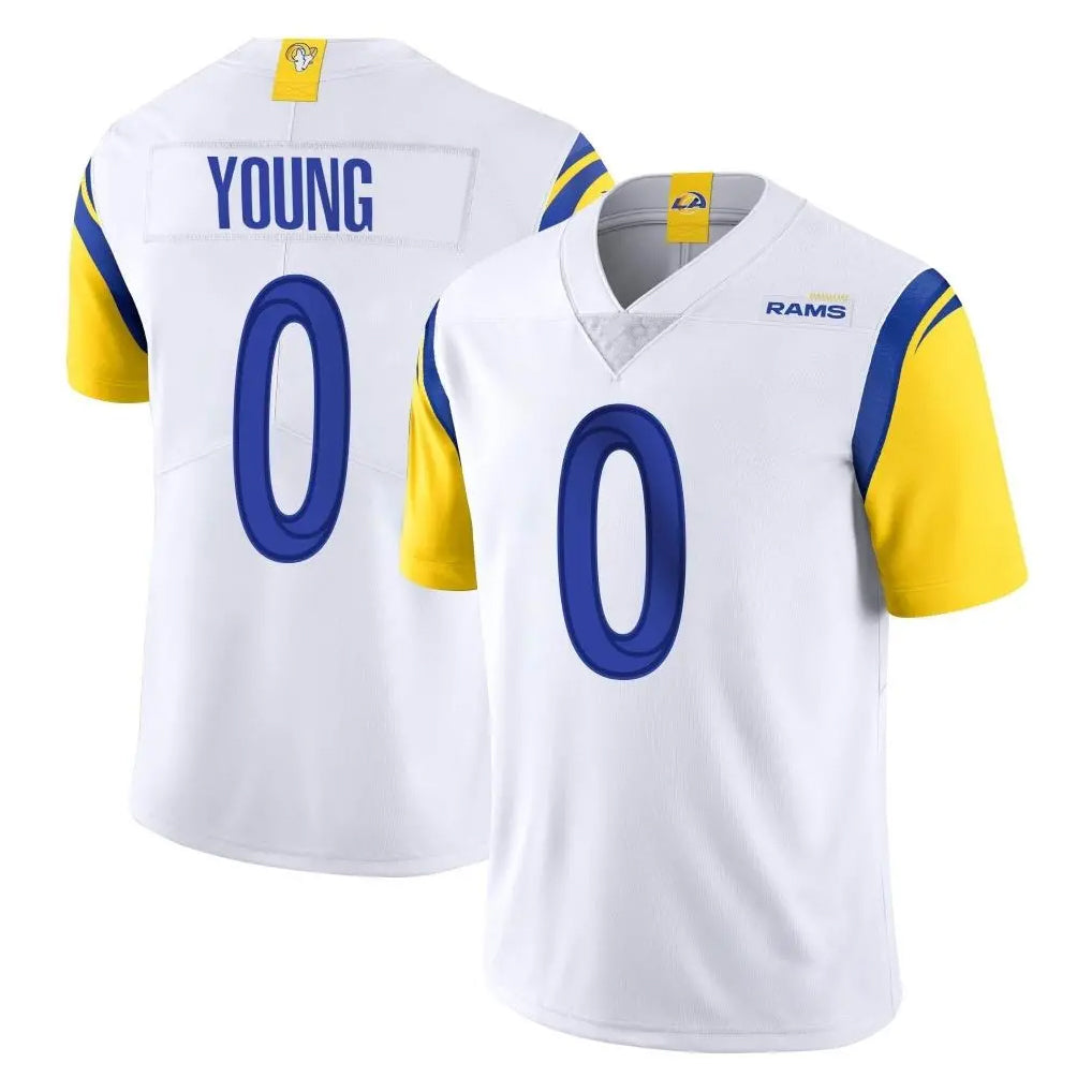 LA.Rams #0 Byron Young Player White Limited Vapor Untouchable Home Game STECN Stitched Jerseys