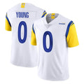 LA.Rams #0 Byron Young Player White Limited Vapor Untouchable Home Game STECN Stitched Jerseys