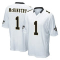 NO.Saints #1 Kool-Aid McKinstry Player White Home Game STECN Stitched Jerseys