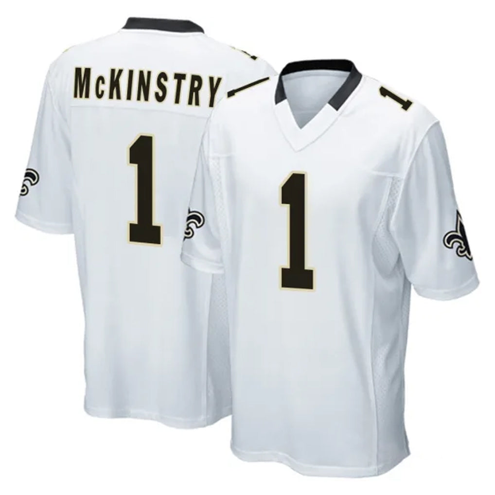 NO.Saints #1 Kool-Aid McKinstry Player White Home Game STECN Stitched Jerseys
