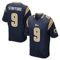 LA.Rams #9 Matthew Stafford Player Navy Home Game STECN Stitched Jerseys