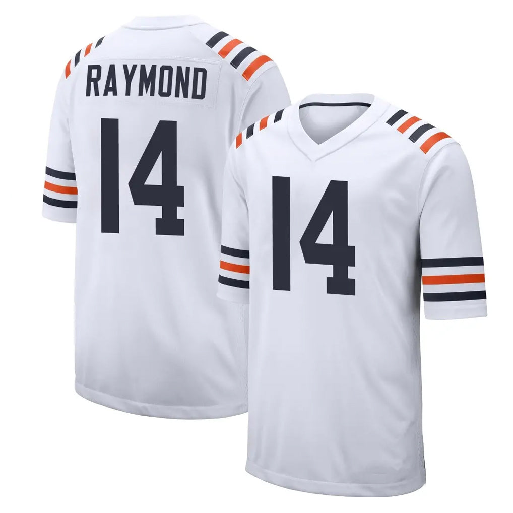 C.Bears #14 Kalif Raymond Player White Classic Home Game STECN Stitched Jerseys