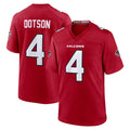 A.Falcons #4 Jahan Dotson Player Red Team Color Home Game STECN Stitched Jerseys