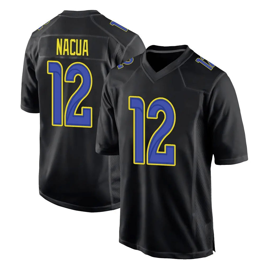 LA.Rams #12 Puka Nacua Player Black Fashion Limited Home Game STECN Stitched Jerseys
