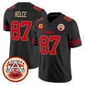 KC.Chiefs #87 Travis Kelce Player Black Limited Vapor F.U.S.E. Home Game STECN Stitched Jerseys